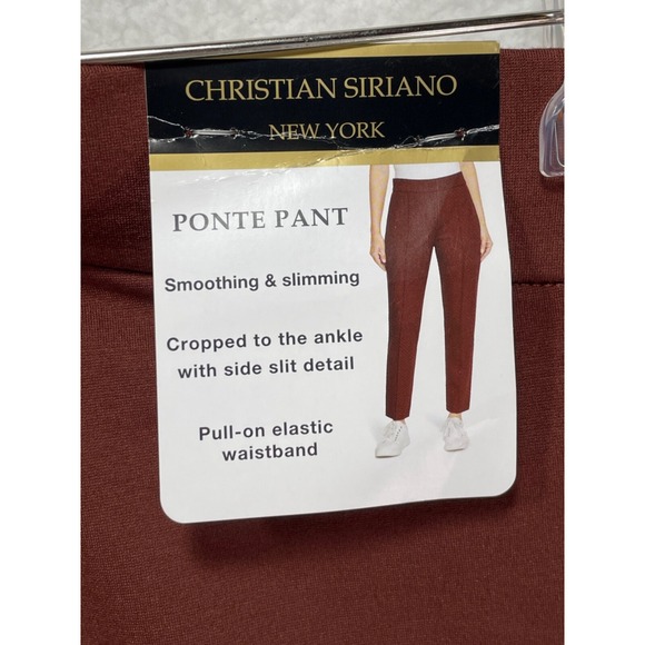 Christian Siriano New York Women's size XS Ponte Pant Rum Raisen NWT - Picture 6 of 12
